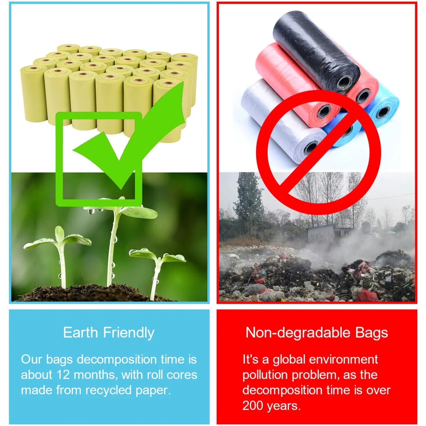 Corn starch based biodegradable/compostable pet garbage bags dog poop bags  Killer Products