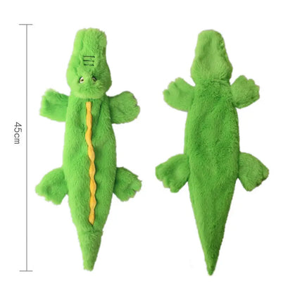 New Pet Plush Crocodile Pig Elephant Sound Paper Toy Dog Relief Bite Resistant Leather Shell Toy  Killer Products