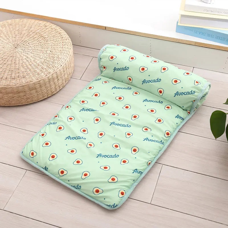 Pet Cat/Dog bed ice pad summer autumn cooling heatstroke prevention sleeping mat fruit mat non-slip ice silk mat  Killer Products