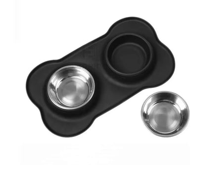 Gomaomi Stainless Steel Dog Bowl No Spill Non-Skid Silicone Mat Feeder Bowls Pet Bowl for Dogs Cats and Pets  Killer Products