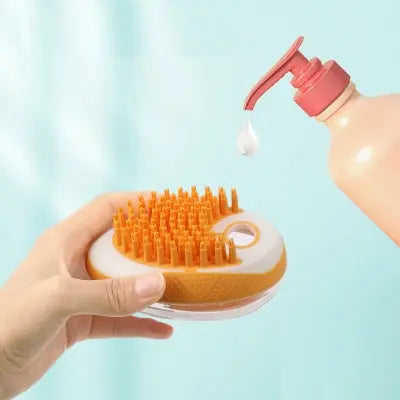 Dog Cat Bath Brush 2-in-1 Pet SPA Massage Comb Soft Silicone Pets Shower Hair Grooming Cmob Dog Cleaning Tool Pet Products  Killer Products