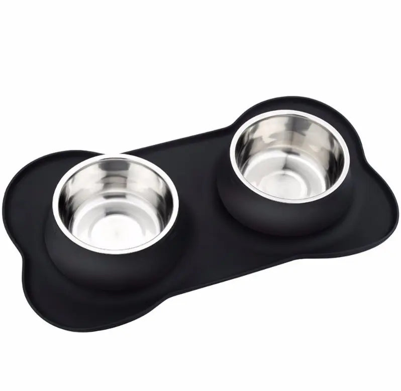 Gomaomi Stainless Steel Dog Bowl No Spill Non-Skid Silicone Mat Feeder Bowls Pet Bowl for Dogs Cats and Pets  Killer Products