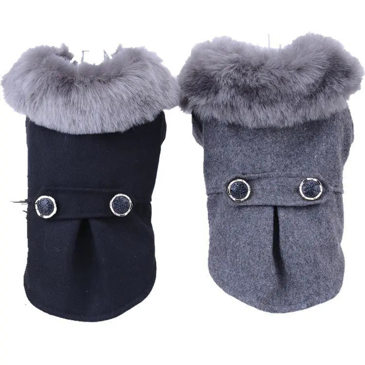 Pet Supplies Dog and Cat Clothes Classic Nizi Fur Collar Cat and Dog Clothing Coat  Killer Products