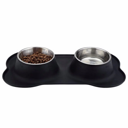 Gomaomi Stainless Steel Dog Bowl No Spill Non-Skid Silicone Mat Feeder Bowls Pet Bowl for Dogs Cats and Pets  Killer Products