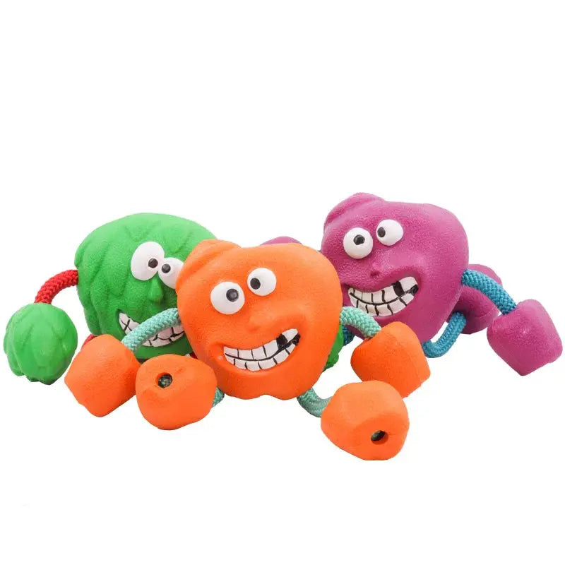 Smile Indestructible Dog Toys Rubber Ball Sound Molar Teeth Resistant to Large and Medium-sized Pets  Killer Products